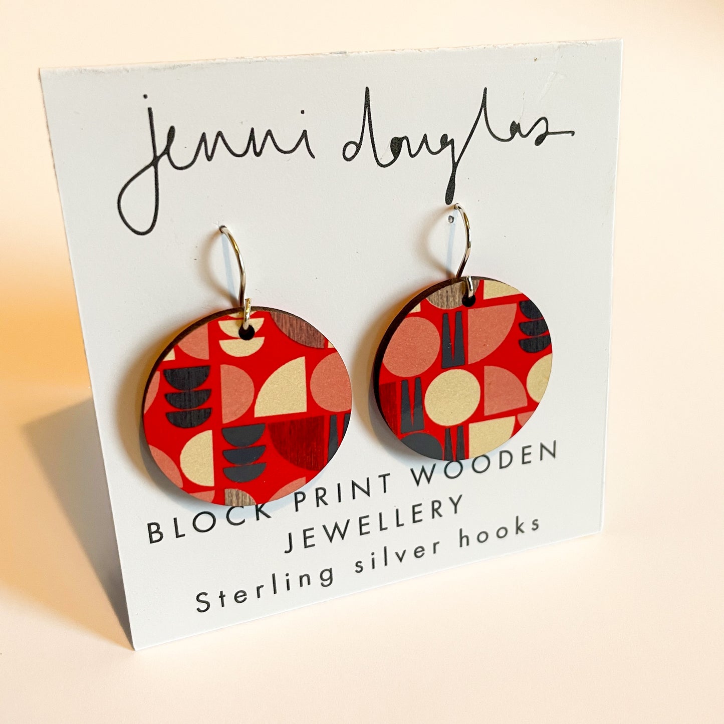 Shape Earrings - Red (New)