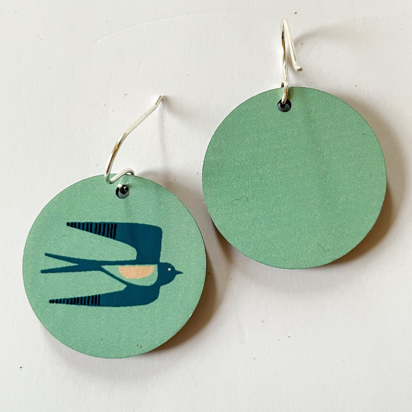 Swallow Earrings - Light Teal (New)