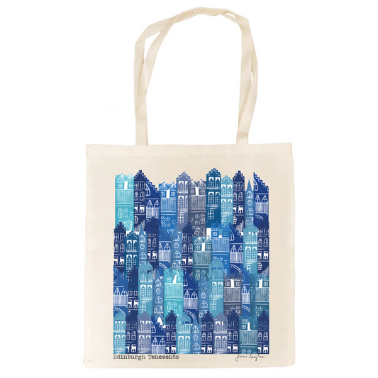 Edinburgh Tenements Tote (Blue Colours)