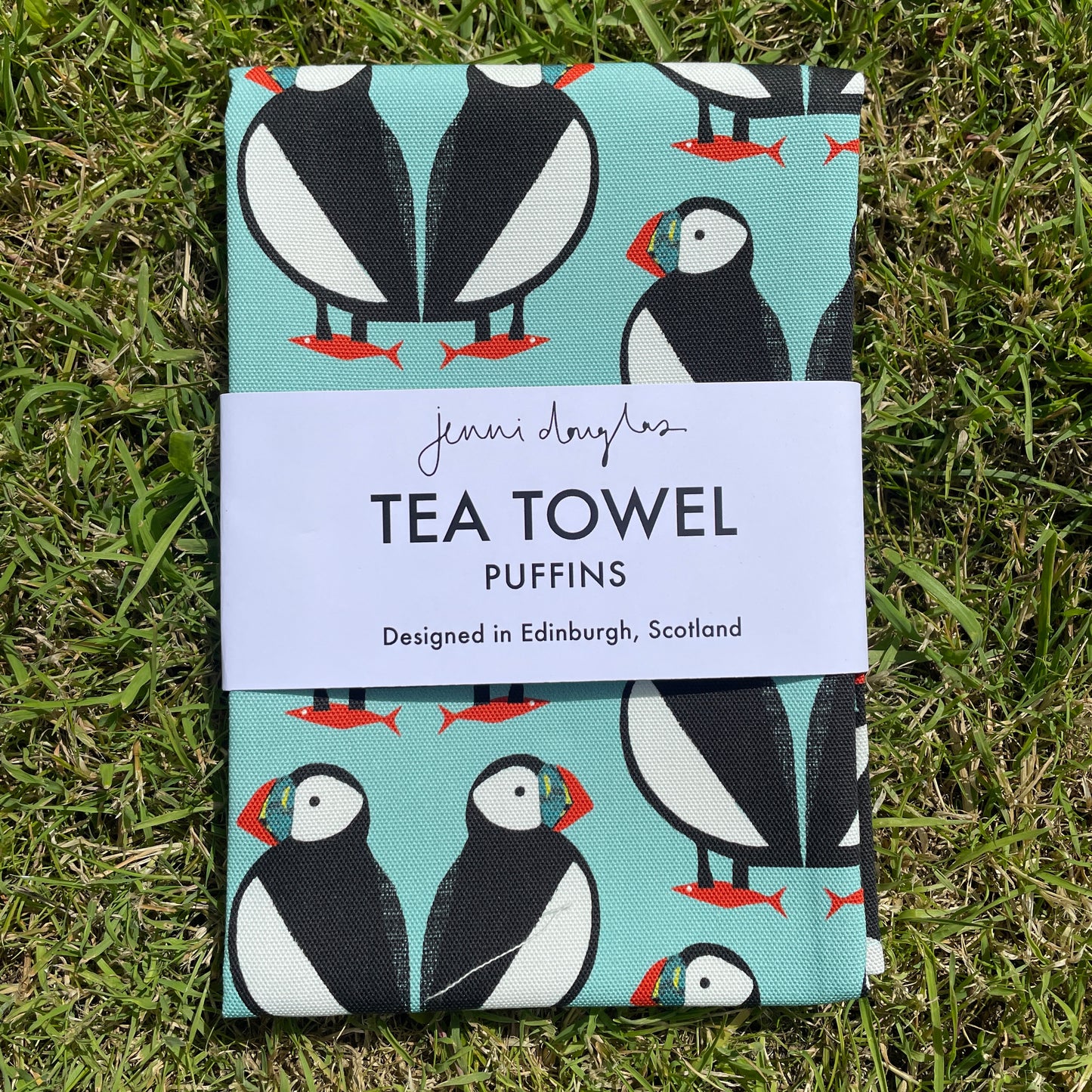 Puffins Tea Towel