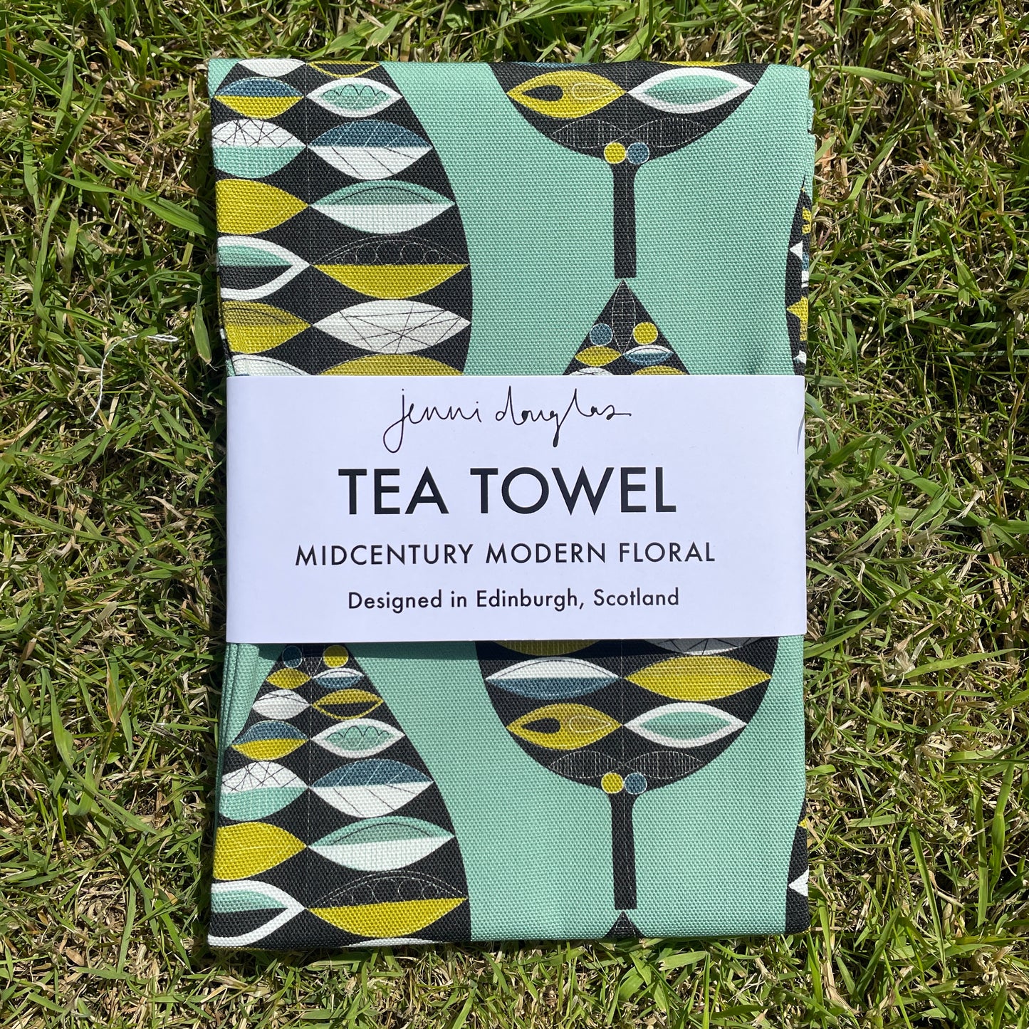 Midcentury Leaves Tea Towel