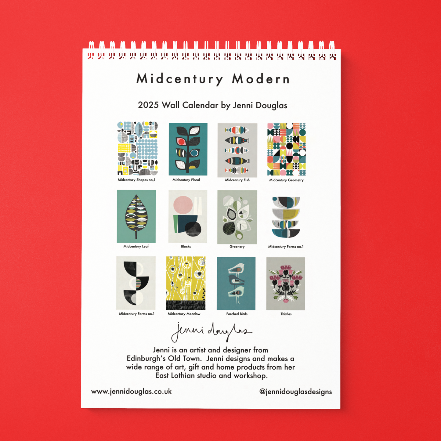 Midcentury Modern 2025 Calendar