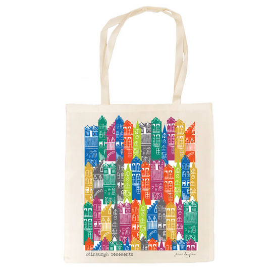 Edinburgh Tenements Tote (Rainbow Colours)