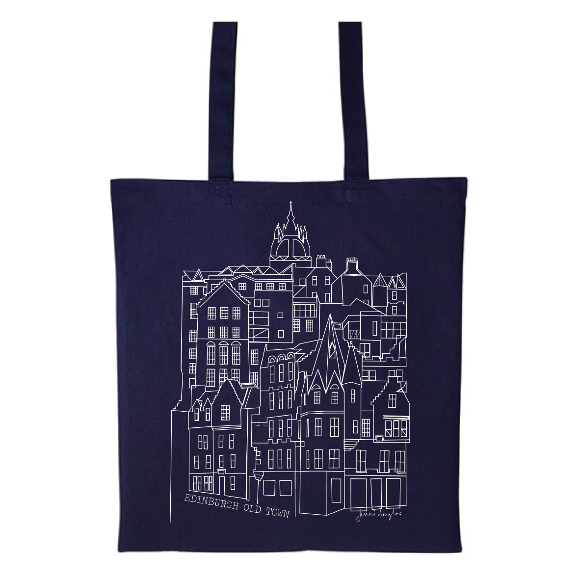 Edinburgh Old Town Cotton Tote Bag