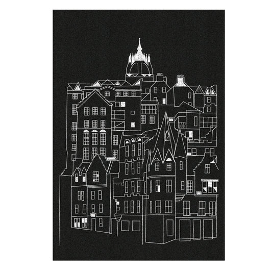 Edinburgh Old Town Card (Black)