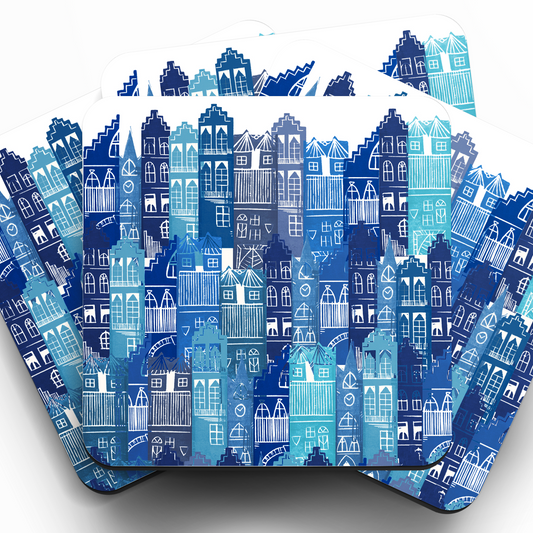 Edinburgh Cityscape Coaster (Blues)