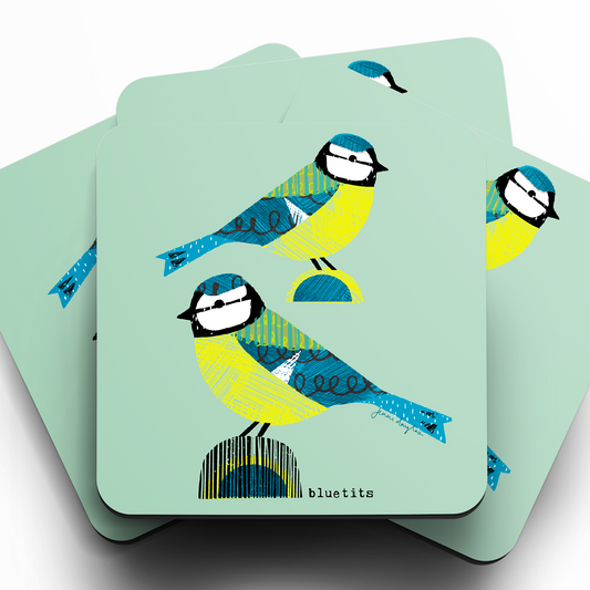 Bluetits Coaster