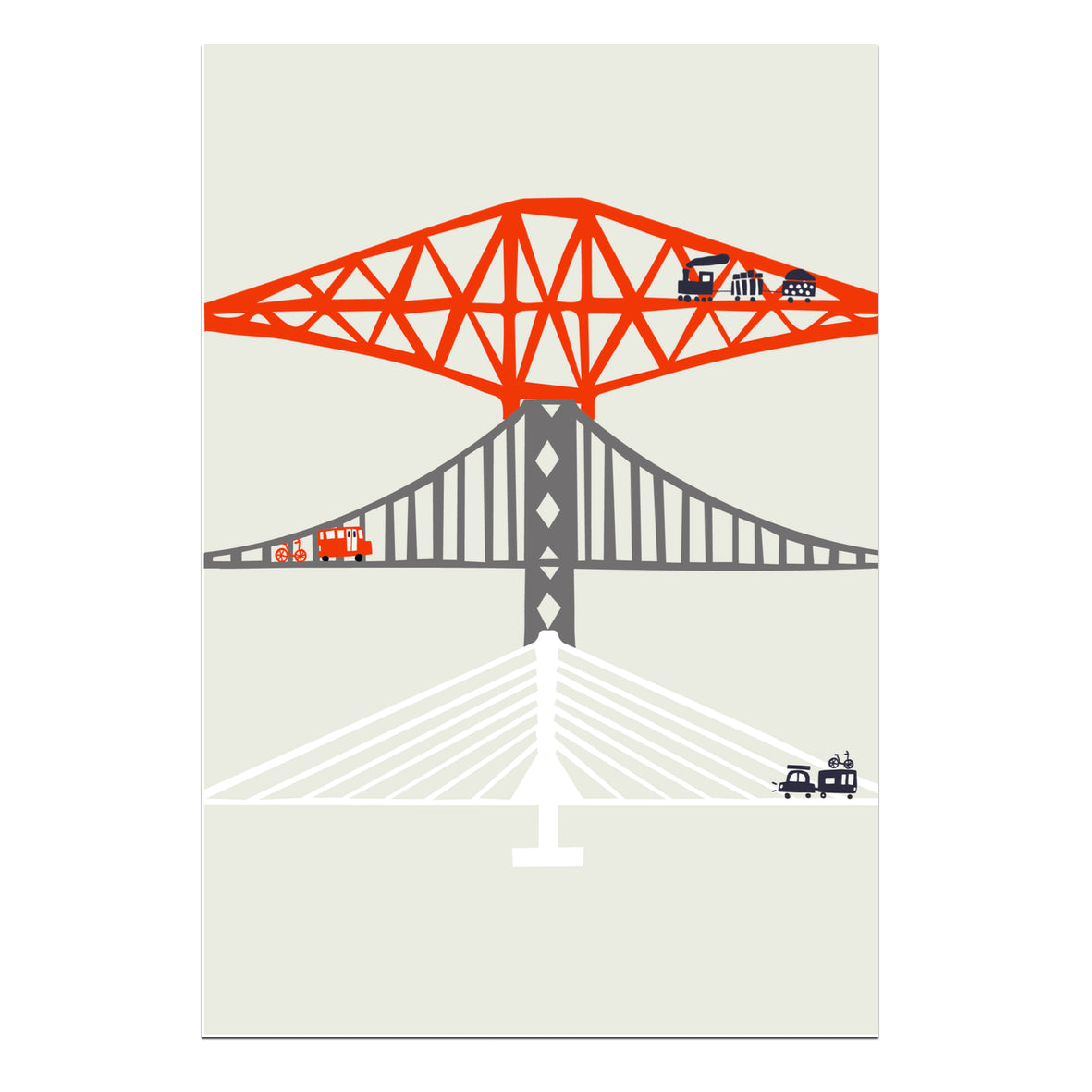 The Forth Bridges Card with Bookmark Back