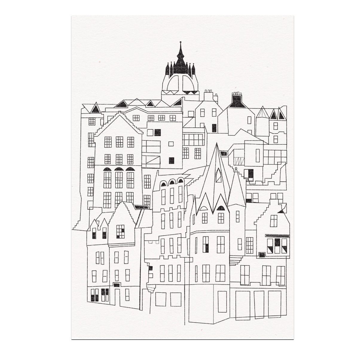 Edinburgh Old Town Card (Cream)