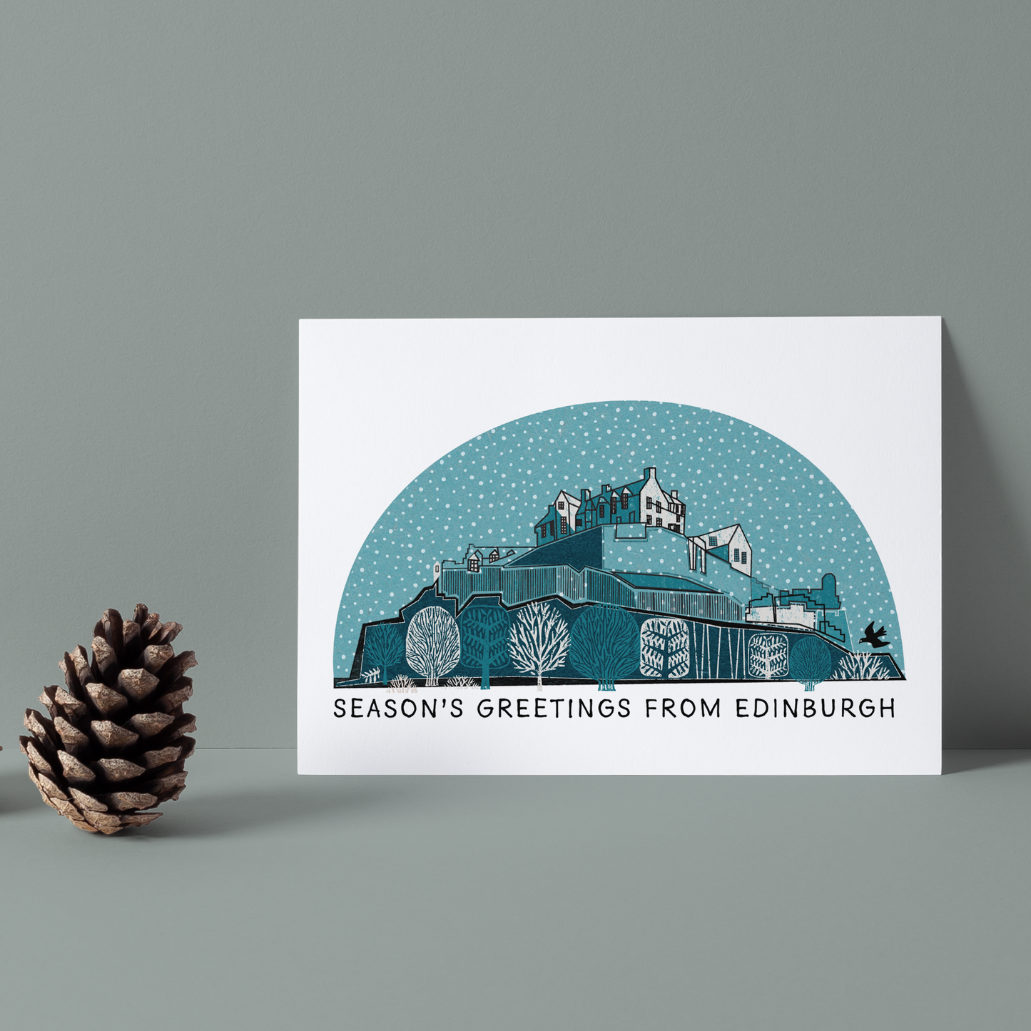 Edinburgh Castle at Christmas Card