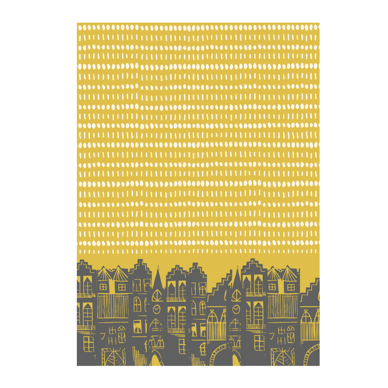 An Edinburgh Day Art Print (Mustard & Grey)