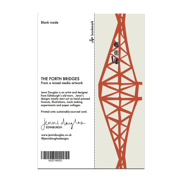 The Forth Bridges Card with Bookmark Back