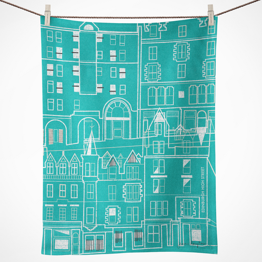 Edinburgh High Street Tea Towel