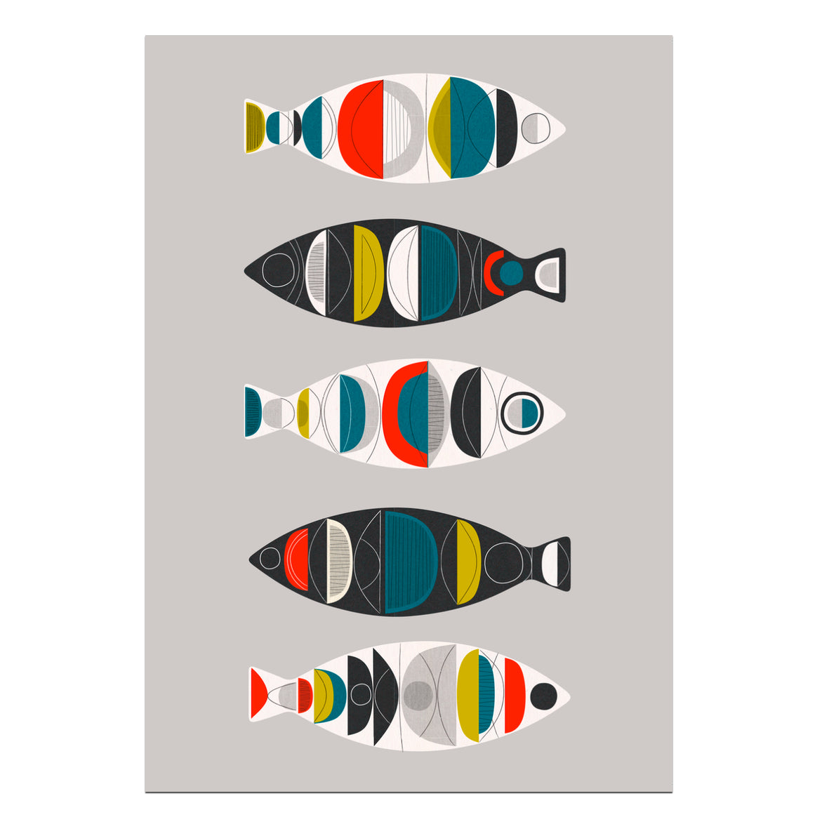Midcentury Fish Card