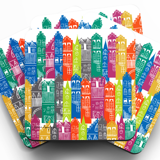 Edinburgh Cityscape Coaster (Rainbow)