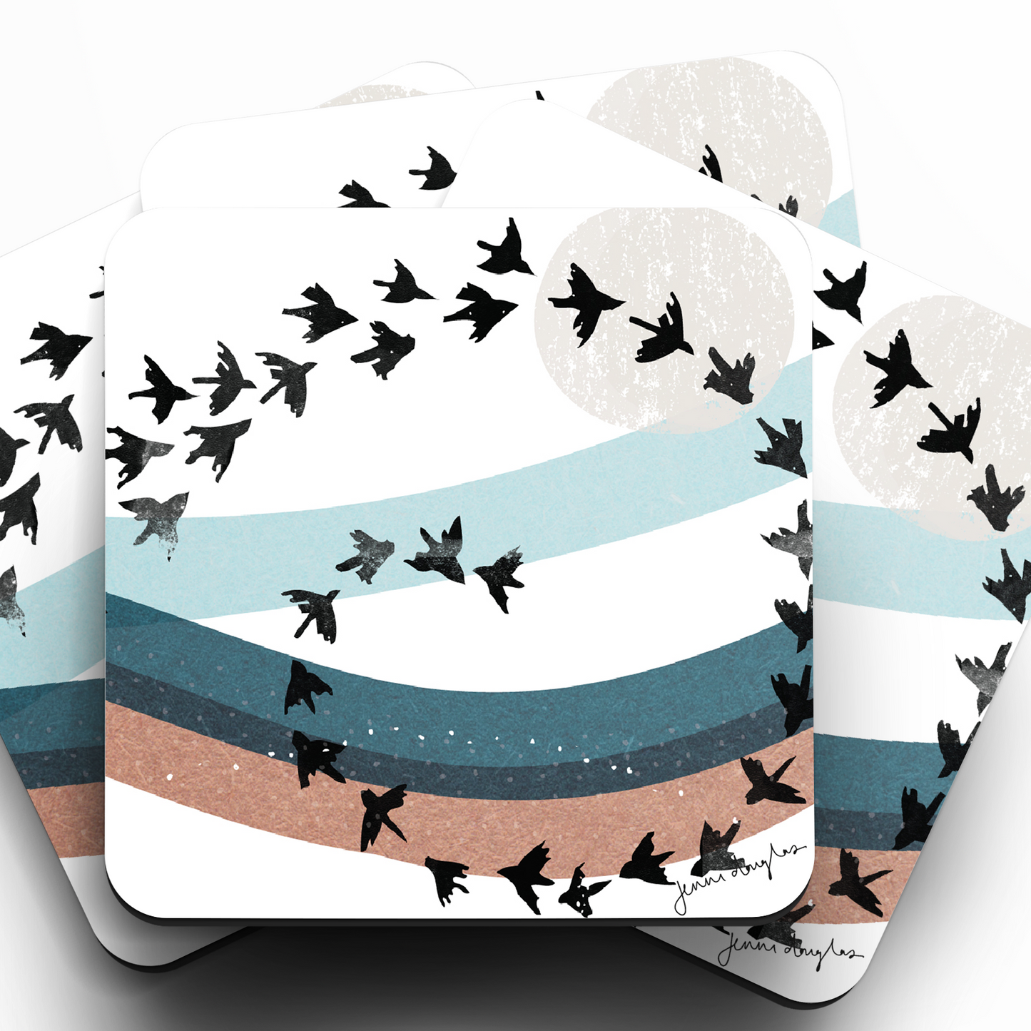 Set of Four Murmuration Coasters