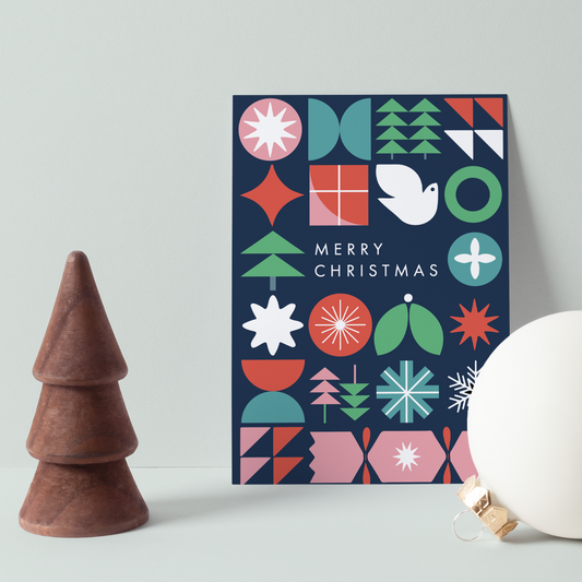 Festive Shapes Christmas Card