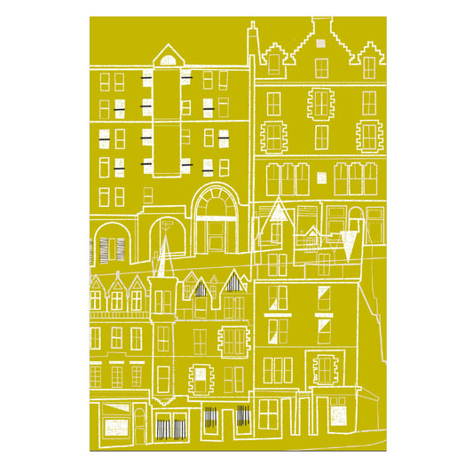 Edinburgh High Street Card (Mustard Yellow)