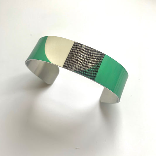 Balance Narrow Cuff Bracelet - Green Band